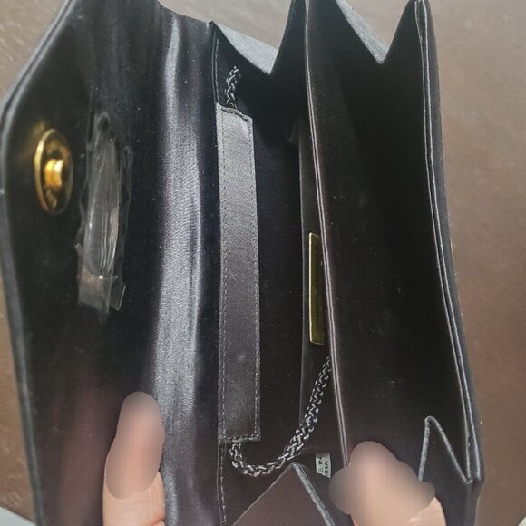 ENVELOPE PURSE CLUTCH Valerie Stevens Crossbody Black - Picture 2 of 5